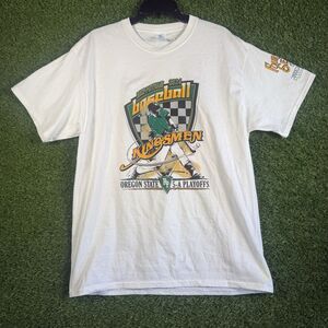 Port & Company Kingsmen‎ 2024 Baseball Tee L White Graphic Four Seasons Oregon